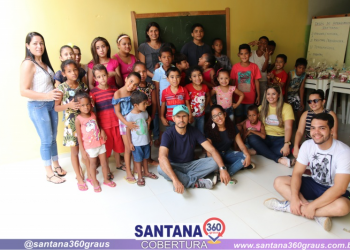 Festinha das crianças na ONG Boa Ação em Santana do Ipanema