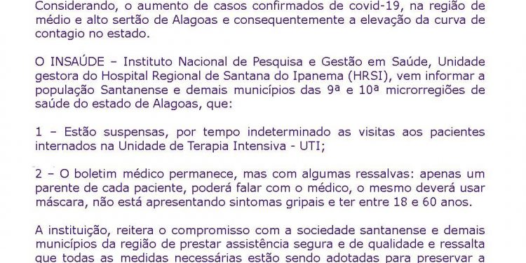 Considerando, o estado de pandemia de covid-19, declarado pela Organização Mundial de Saúde (OMS)