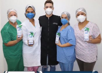 Equipe Destaque do Laboratório e da Agência Transfusional do mês de Maio 2021 do HRCRM