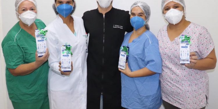 Equipe Destaque do Laboratório e da Agência Transfusional do mês de Maio 2021 do HRCRM