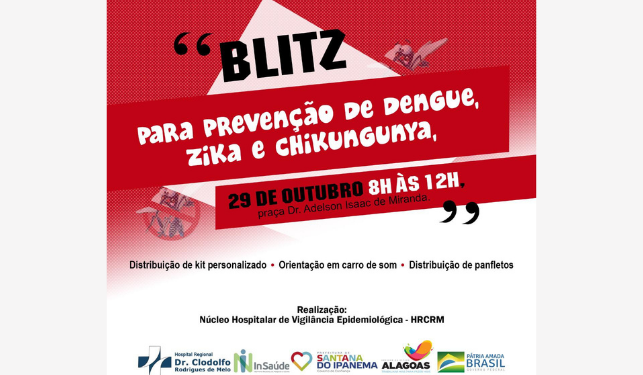 HOSPITAL DE SANTANA REALIZARÁ AÇÃO DE COMBATE AO MOSQUITO TRANSMISSOR DA DENGUE, ZIKA E CHIKUNGUNYA