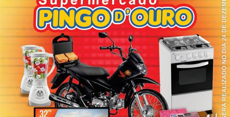 Concorra a uma moto 0 km e a vários prêmios no Supermercado Pingo d’Ouro