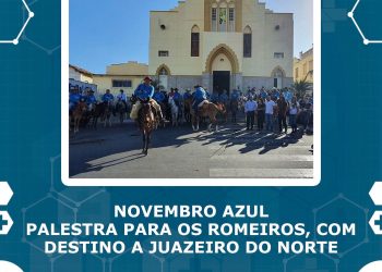 Palestra sobre o Novembro Azul para os romeiros, com destino a Juazeiro do Norte-CE.