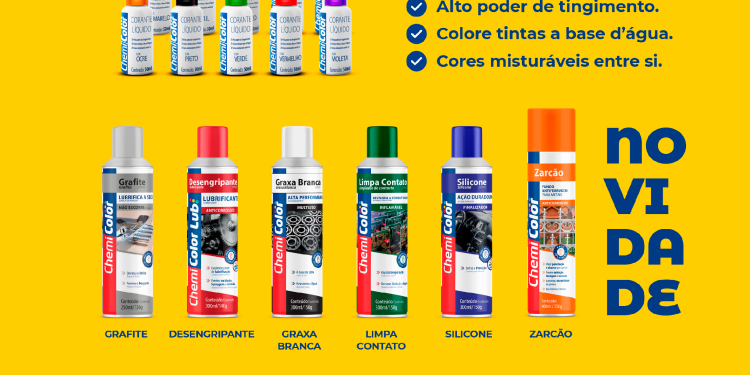 Maior fabricante de produtos em aerossol do Brasil lança seis itens para ramo de material de construção