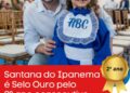 Santana do Ipanema é selo ouro pelo 2º ano